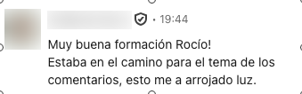 Resultado de alumno aplicando Comment Play